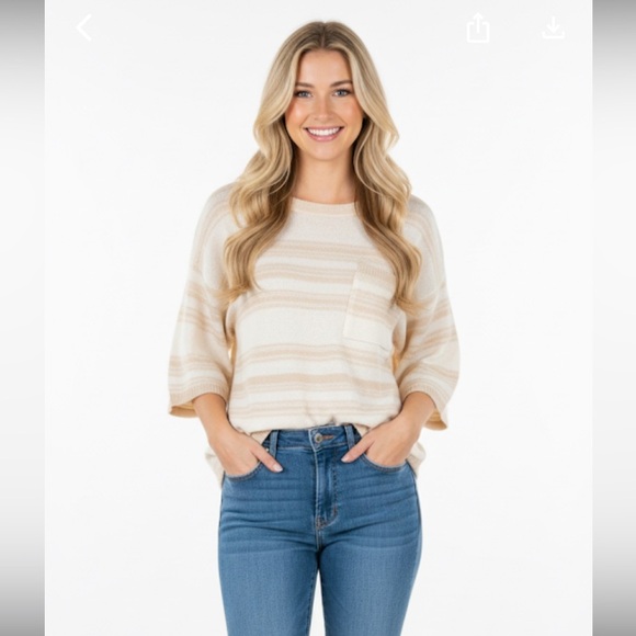 Striped knit sweater size medium - Picture 1 of 6